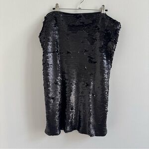 Eloquii Black Sequin Pencil Skirt